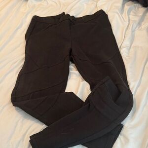 Free People Charcoal Knit Leggings with Logo Tag